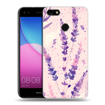 Силиконовый чехол на Huawei Nova Lite (2017) с принтом цветы лаванда
