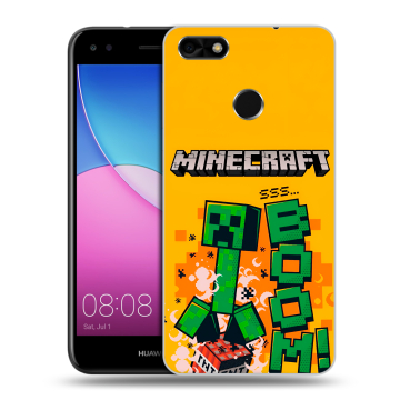 Силиконовый чехол на Huawei Nova Lite (2017) с принтом Майнкрафт Minecraft