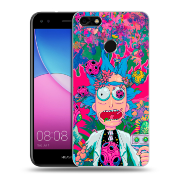 Силиконовый чехол на Huawei Nova Lite (2017) с принтом Рик и Морти Rick Morty