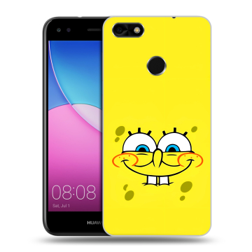 Силиконовый чехол на Huawei Nova Lite (2017) с принтом спанчбоб спанч боб