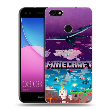 Силиконовый чехол на Huawei Nova Lite (2017) с принтом Майнкрафт Minecraft