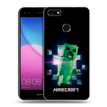 Силиконовый чехол на Huawei Nova Lite (2017) с принтом Майнкрафт Minecraft