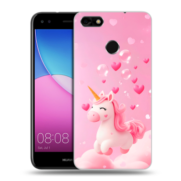Силиконовый чехол на Huawei Nova Lite (2017) с принтом Единорог