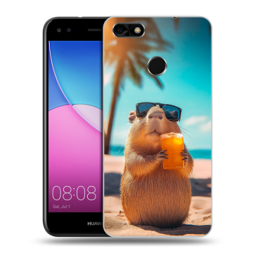 Силиконовый чехол на Huawei Nova Lite (2017) с принтом Капибара