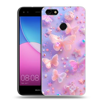 Силиконовый чехол на Huawei Nova Lite (2017) с принтом Бабочки