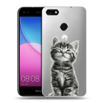 Силиконовый чехол на Huawei Nova Lite (2017) с принтом Котенок