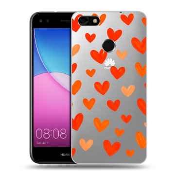 Силиконовый чехол на Huawei Nova Lite (2017) с принтом Сердечки