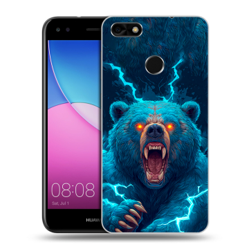 Силиконовый чехол на Huawei Nova Lite (2017) с принтом Медведь