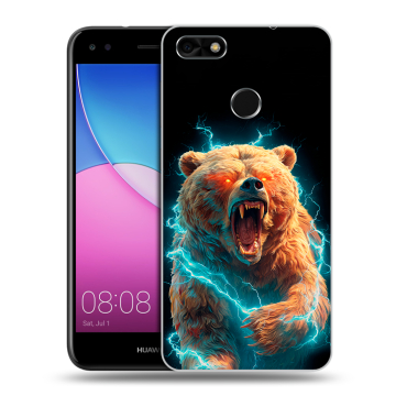 Силиконовый чехол на Huawei Nova Lite (2017) с принтом Медведь