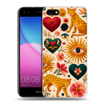 Силиконовый чехол на Huawei Nova Lite (2017) с принтом Модный принт