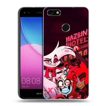 Силиконовый чехол на Huawei Nova Lite (2017) с принтом Hazbin Hotel Отель Хазбин