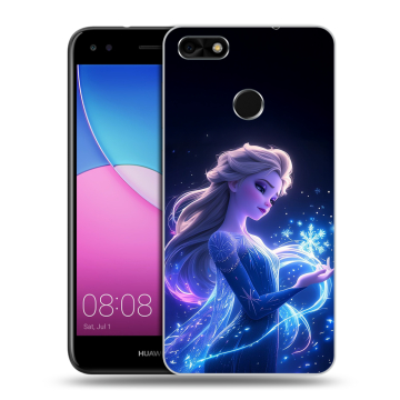 Силиконовый чехол на Huawei Nova Lite (2017) с принтом Холодное сердце Frozen