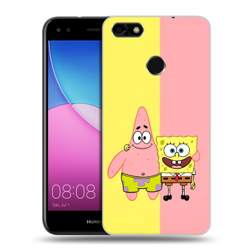 Силиконовый чехол на Huawei Nova Lite (2017) с принтом Спанч боб Спанчбоб