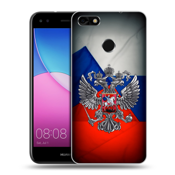 Силиконовый чехол на Huawei Nova Lite (2017) с принтом Флаг России