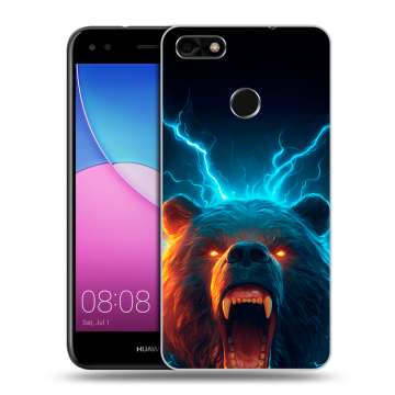 Силиконовый чехол на Huawei Nova Lite (2017) с принтом Медведь