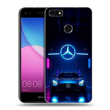 Силиконовый чехол на Huawei Nova Lite (2017) с принтом Mercedes Мерседес