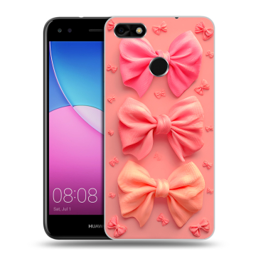 Силиконовый чехол на Huawei Nova Lite (2017) с принтом Розовые бантики