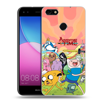 Силиконовый чехол на Huawei Nova Lite (2017) с принтом Adventure time Время приключений