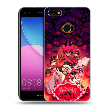 Силиконовый чехол на Huawei Nova Lite (2017) с принтом Hazbin Hotel Отель Хазбин