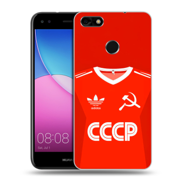 Силиконовый чехол на Huawei Nova Lite (2017) с принтом Флаг Герб СССР