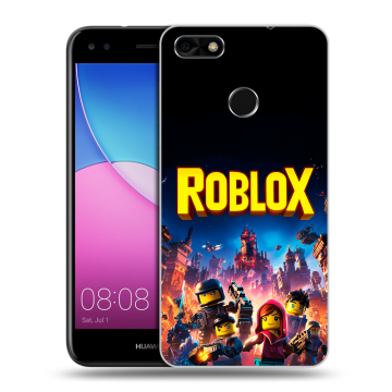 Силиконовый чехол на Huawei Nova Lite (2017) с принтом Roblox Роблокс