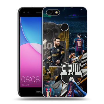 Силиконовый чехол на Huawei Nova Lite (2017) с принтом Messi Barcelona