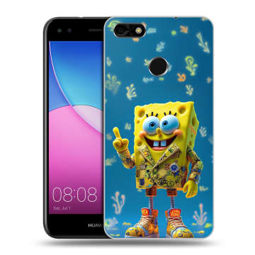 Силиконовый чехол на Huawei Nova Lite (2017) с принтом Спанч боб Спанчбоб