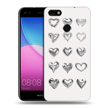 Силиконовый чехол на Huawei Nova Lite (2017) с принтом Y2K сердечки