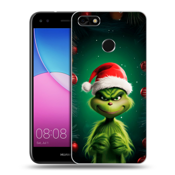 Силиконовый чехол на Huawei Nova Lite (2017) с принтом Гринч Новый год Рождество