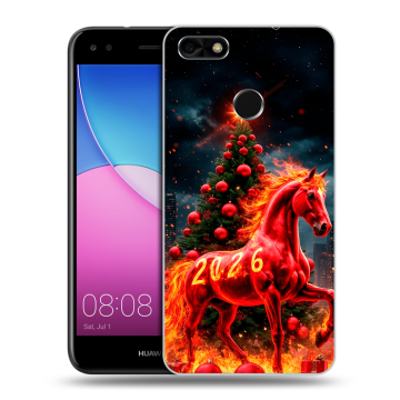 Силиконовый чехол на Huawei Nova Lite (2017) с принтом Новый год