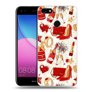 Силиконовый чехол на Huawei Nova Lite (2017) с принтом Новый год