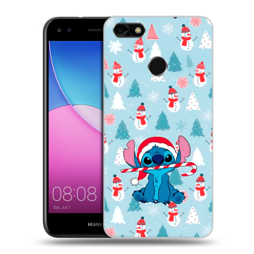 Силиконовый чехол на Huawei Nova Lite (2017) с принтом Стич Новый год