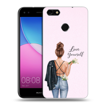 Силиконовый чехол на Huawei Nova Lite (2017) с принтом женский
