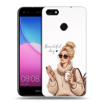 Силиконовый чехол на Huawei Nova Lite (2017) с принтом женский