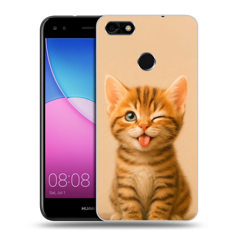 Силиконовый чехол на Huawei Nova Lite (2017) с принтом котенок Силиконовый чехол на Huawei Nova Lite (2017) с принтом котенок