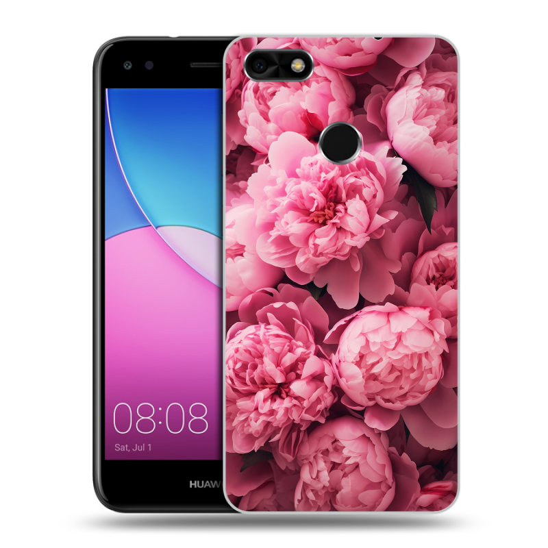 Силиконовый чехол на Huawei Nova Lite (2017) с принтом цветы пионы Силиконовый чехол на Huawei Nova Lite (2017) с принтом цветы пионы