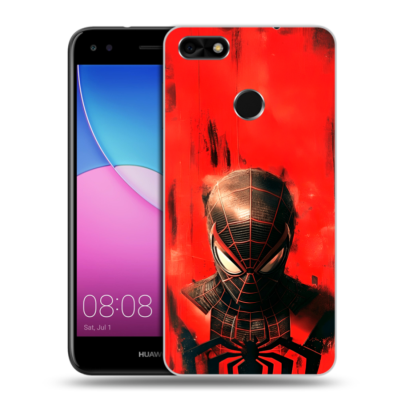 Силиконовый чехол на Huawei Nova Lite (2017) с принтом человек паук spiderman Силиконовый чехол на Huawei Nova Lite (2017) с принтом человек паук spiderman