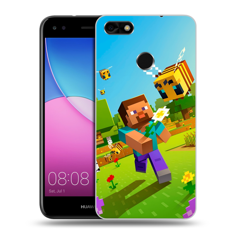 Силиконовый чехол на Huawei Nova Lite (2017) с принтом Майнкрафт Minecraft Силиконовый чехол на Huawei Nova Lite (2017) с принтом Майнкрафт Minecraft