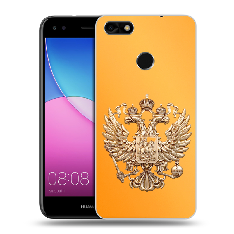 Силиконовый чехол на Huawei Nova Lite (2017) с принтом Герб Флаг России Силиконовый чехол на Huawei Nova Lite (2017) с принтом Герб Флаг России