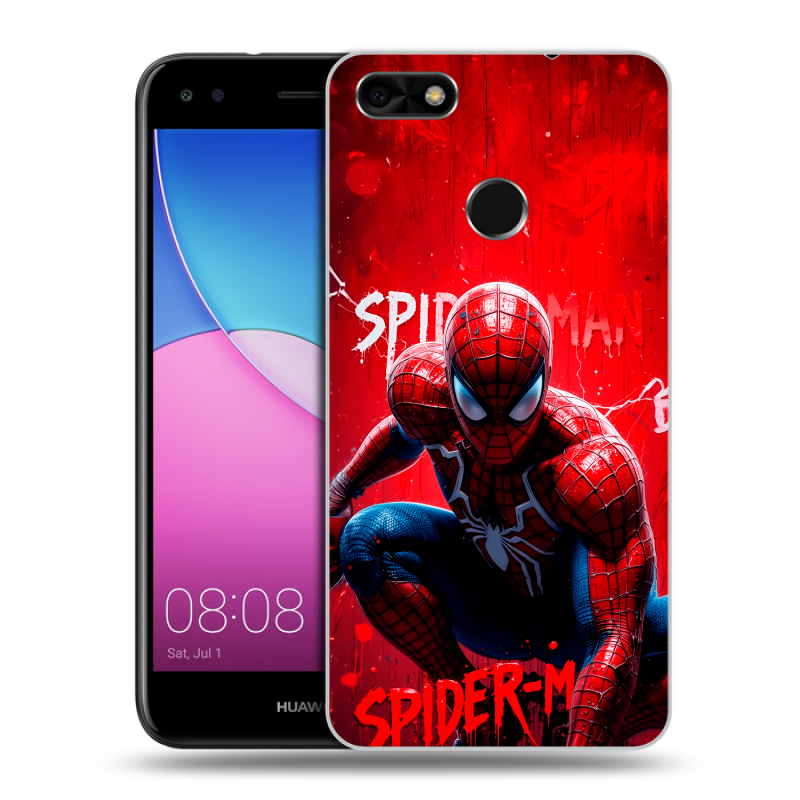 Силиконовый чехол на Huawei Nova Lite (2017) с принтом Spiderman Человек паук Силиконовый чехол на Huawei Nova Lite (2017) с принтом Spiderman Человек паук