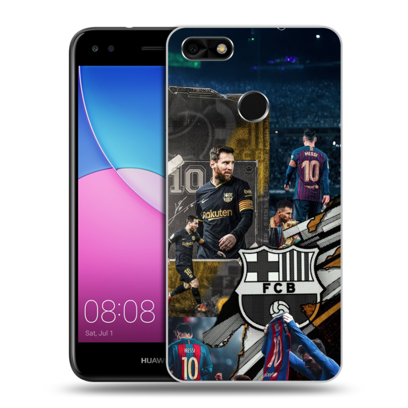 Силиконовый чехол на Huawei Nova Lite (2017) с принтом Messi Barcelona Силиконовый чехол на Huawei Nova Lite (2017) с принтом Messi Barcelona