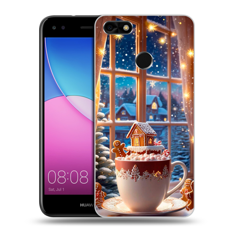 Силиконовый чехол на Huawei Nova Lite (2017) с принтом Новый год Силиконовый чехол на Huawei Nova Lite (2017) с принтом Новый год