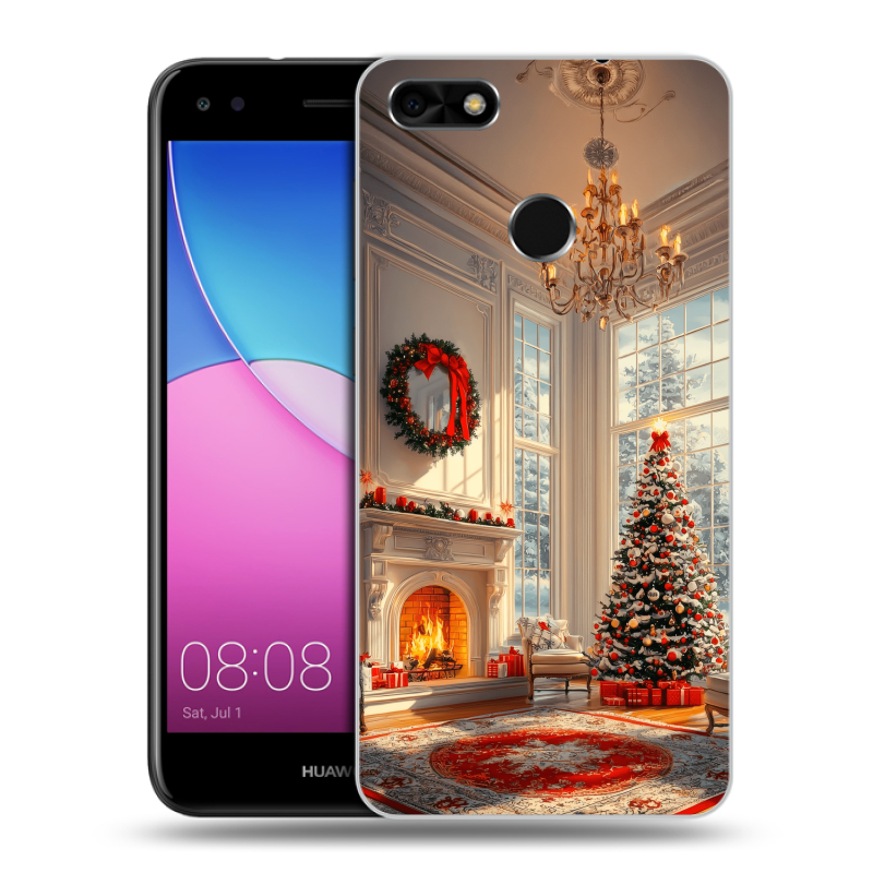 Силиконовый чехол на Huawei Nova Lite (2017) с принтом Новый год Силиконовый чехол на Huawei Nova Lite (2017) с принтом Новый год