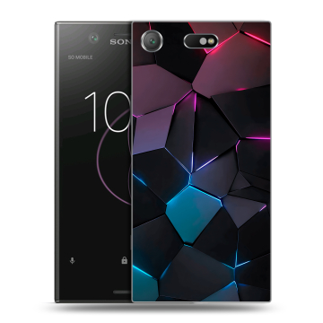 Пластиковый чехол на Sony Xperia XZ1 Compact с принтом Геометрия неона Пластиковый чехол на Sony Xperia XZ1 Compact с принтом Геометрия неона