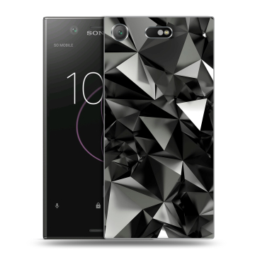 Пластиковый чехол на Sony Xperia XZ1 Compact с принтом Черные кристаллы Пластиковый чехол на Sony Xperia XZ1 Compact с принтом Черные кристаллы