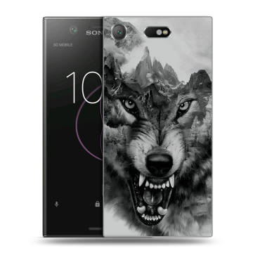 Пластиковый чехол на Sony Xperia XZ1 Compact с принтом Волк Пластиковый чехол на Sony Xperia XZ1 Compact с принтом Волк