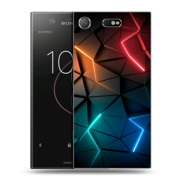 Пластиковый чехол на Sony Xperia XZ1 Compact с принтом Абстракция неон Пластиковый чехол на Sony Xperia XZ1 Compact с принтом Абстракция неон