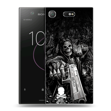 Пластиковый чехол на Sony Xperia XZ1 Compact с принтом Скелет Пластиковый чехол на Sony Xperia XZ1 Compact с принтом Скелет