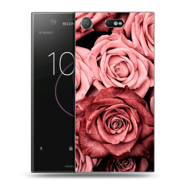 Пластиковый чехол на Sony Xperia XZ1 Compact с принтом Цветы розы Пластиковый чехол на Sony Xperia XZ1 Compact с принтом Цветы розы