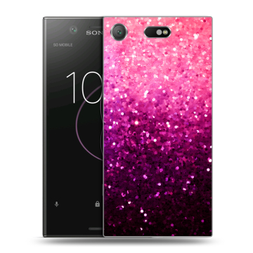 Пластиковый чехол на Sony Xperia XZ1 Compact с принтом Блестки